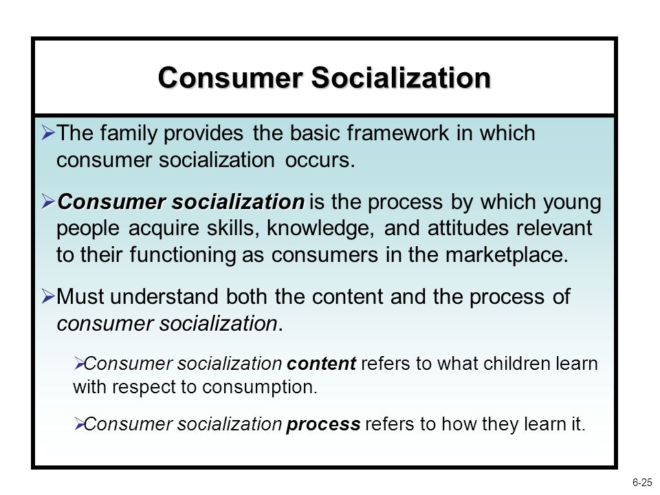 Family influence over consumer socialization of children